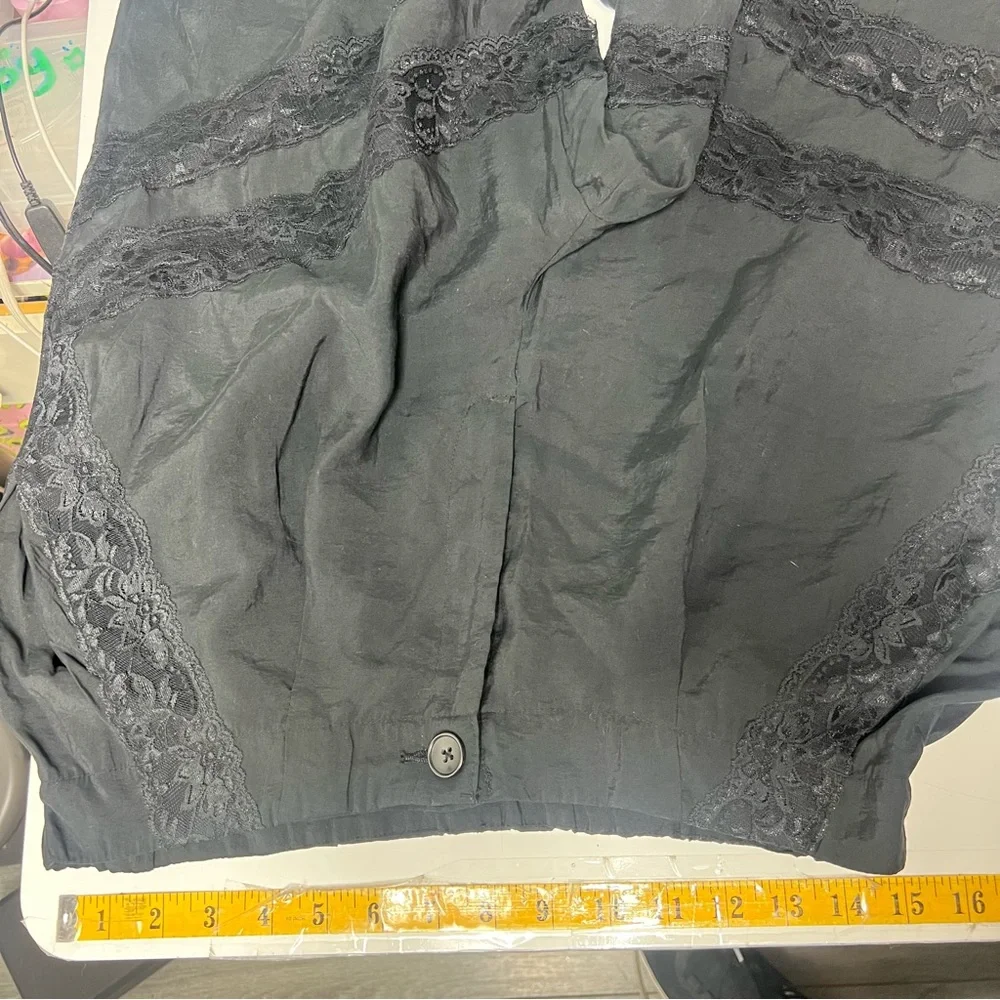 Anthropologie Pieced Black Lace Joggers Size S NWT - Picture 15 of 16